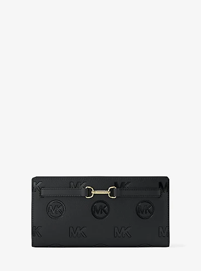 Carson Large Logo Debossed Snap Wallet