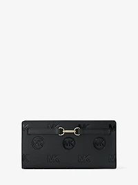 Carson Large Logo Debossed Snap Wallet