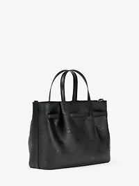 Carson Medium Logo Debossed Satchel