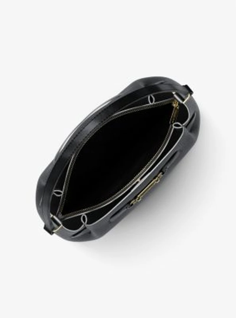 Carson Medium Pebbled Leather Convertible Bucket Crossbody Bag