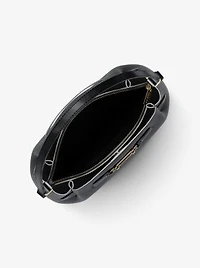 Carson Medium Pebbled Leather Convertible Bucket Crossbody Bag