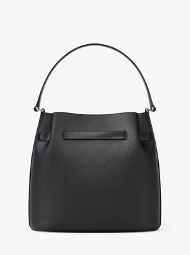 Carson Medium Pebbled Leather Convertible Bucket Crossbody Bag