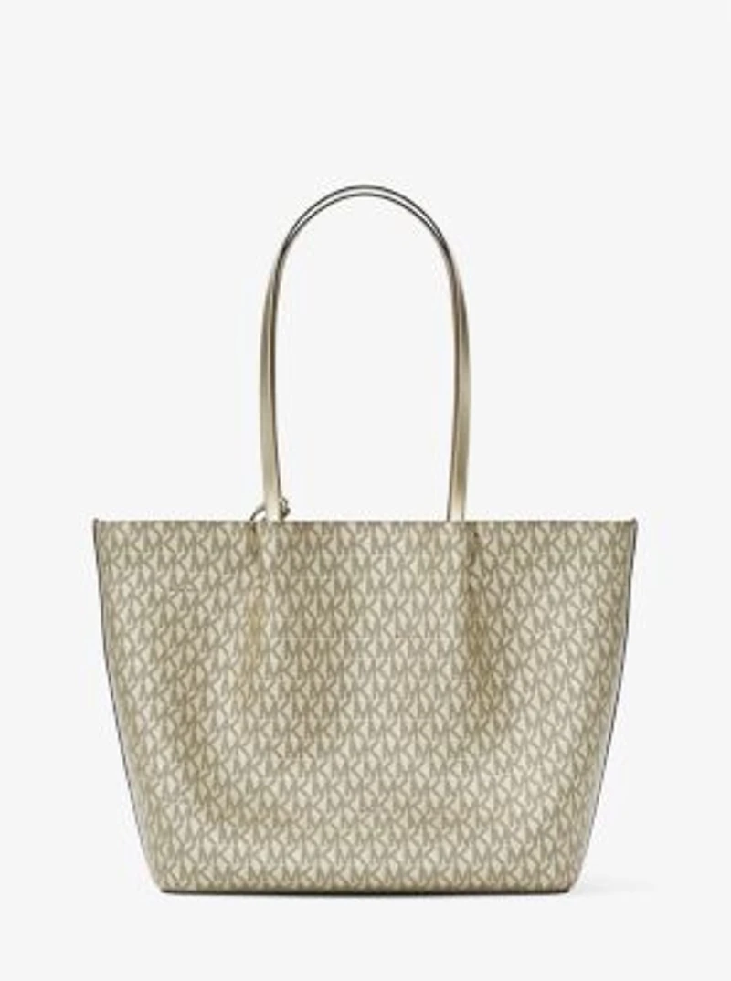 Carson Large Metallic Signature Logo Tote Bag