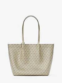 Carson Large Metallic Signature Logo Tote Bag
