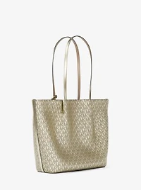Carson Large Metallic Signature Logo Tote Bag