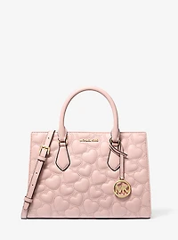 Sheila Medium Heart Embroidered Satchel