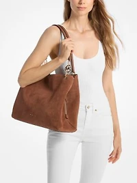 Christina Large Suede Shoulder Bag