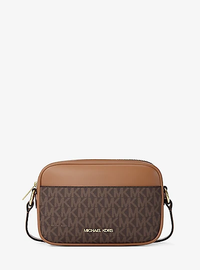 Jet Set Small Signature Logo Camera Crossbody Bag