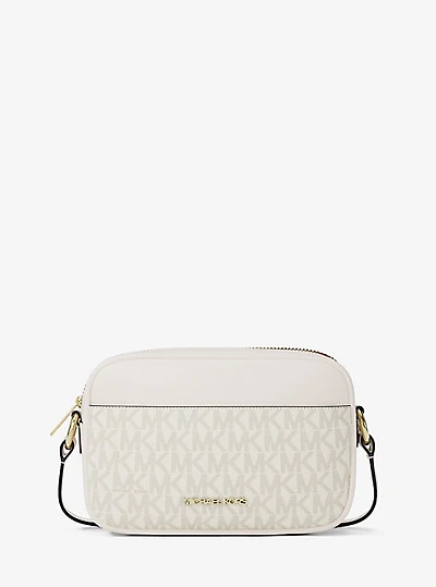 Jet Set Small Signature Logo Camera Crossbody Bag