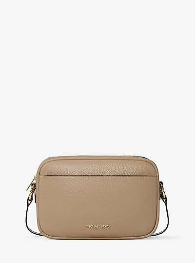 Jet Set Large Pebbled Leather Camera Crossbody Bag