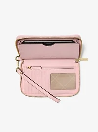 Jet Set Large Heart Embroidered Smartphone Wristlet