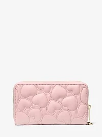 Jet Set Large Heart Embroidered Smartphone Wristlet