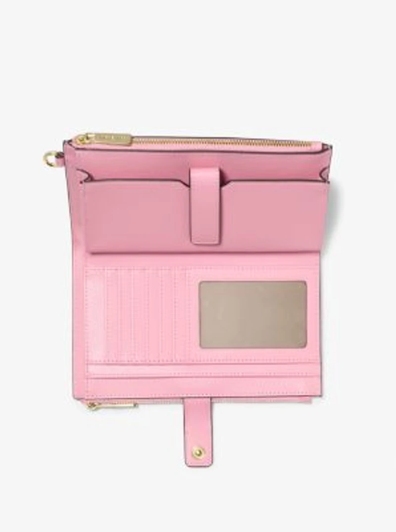 Jet Set Large Ombré Signature Logo Wristlet