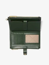 Jet Set Large Ombré Signature Logo Wristlet