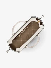 Voyager Large Signature Logo Top-Zip Tote Bag