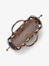 Voyager Large Printed Signature Logo Tote Bag