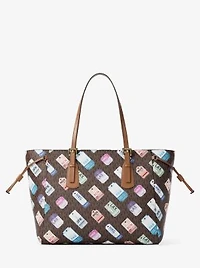 Voyager Large Printed Signature Logo Tote Bag