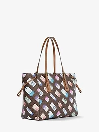 Voyager Large Printed Signature Logo Tote Bag