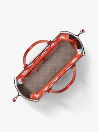 Voyager Large Printed Signature Logo Tote Bag