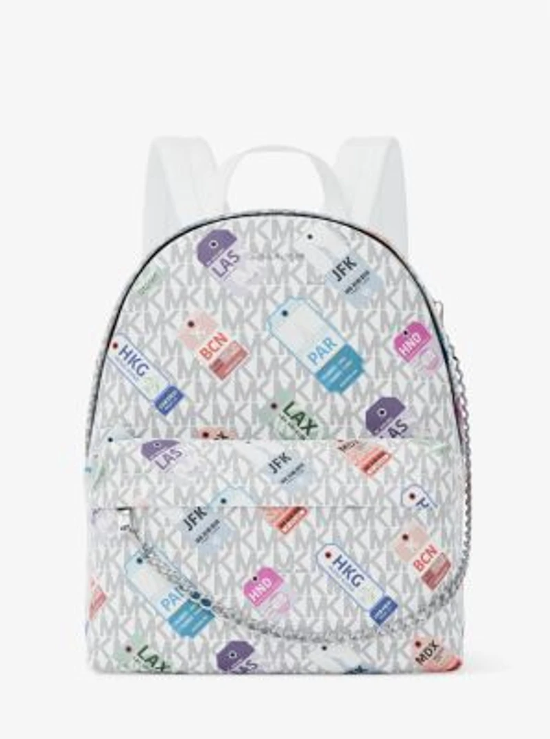 Slater Medium Printed Signature Logo Backpack