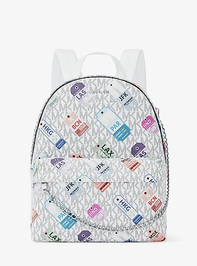 Slater Medium Printed Signature Logo Backpack