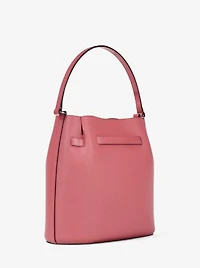 Carson Medium Pebbled Leather Convertible Bucket Crossbody Bag