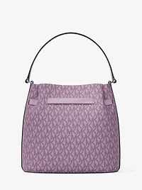 Carson Medium Signature Logo Convertible Bucket Crossbody Bag