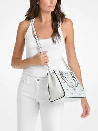 Marilyn Medium Printed Signature Logo Satchel