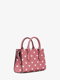 Sheila Small Embellished Signature Logo Satchel