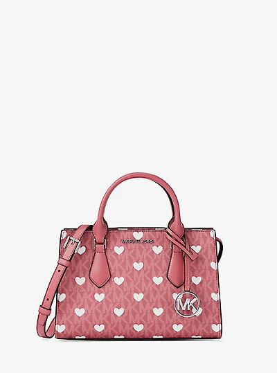 Sheila Small Embellished Signature Logo Satchel