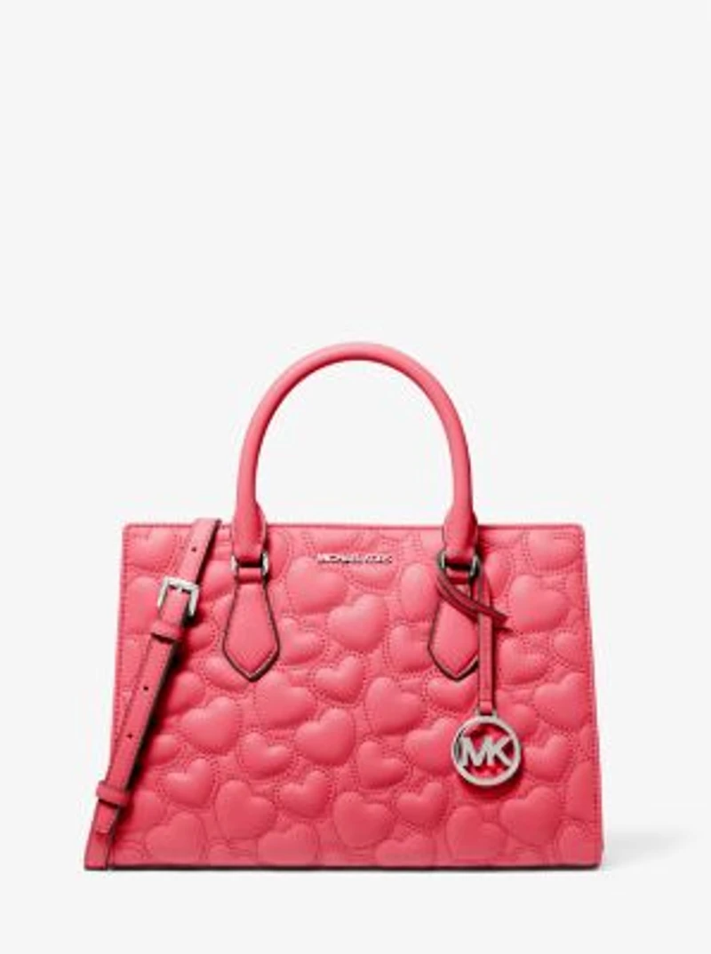 Sheila Medium Heart Embroidered Satchel