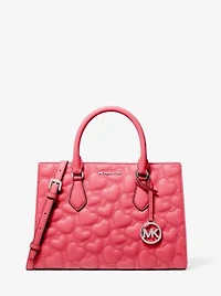 Sheila Medium Heart Embroidered Satchel
