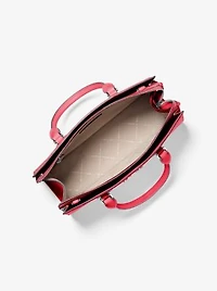 Sheila Medium Heart Embroidered Satchel