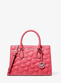 Sheila Medium Heart Embroidered Satchel