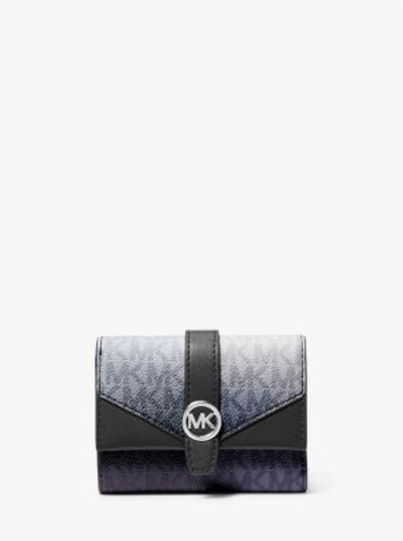 Greenwich Medium Ombré Signature Logo Tri-Fold Wallet