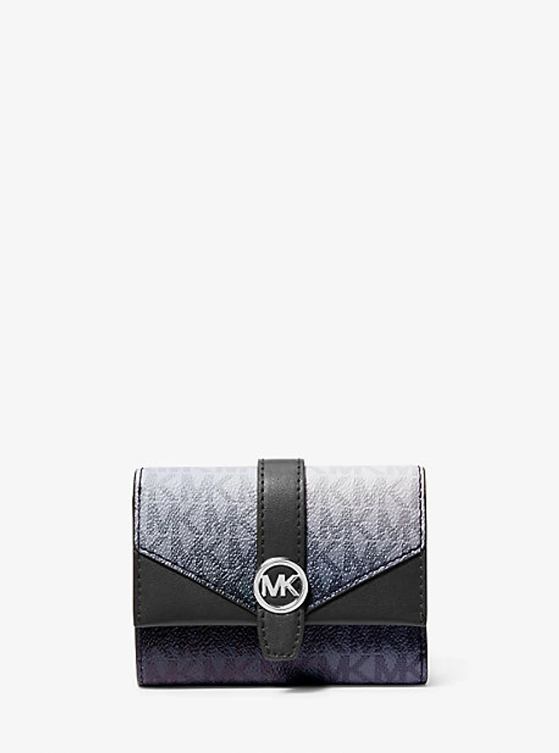 Greenwich Medium Ombré Signature Logo Tri-Fold Wallet