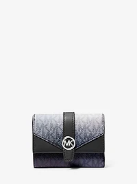 Greenwich Medium Ombré Signature Logo Tri-Fold Wallet