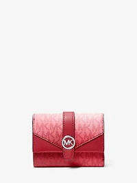 Greenwich Medium Ombré Signature Logo Tri-Fold Wallet