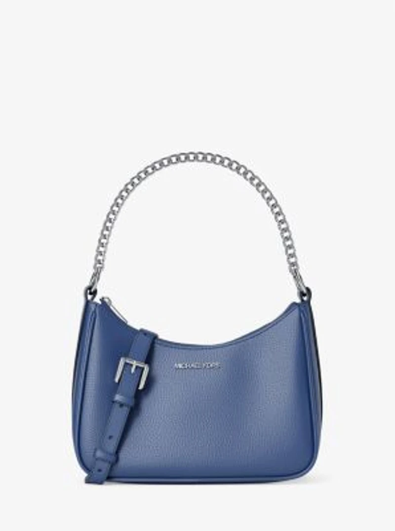 Jet Set Large Pebbled Leather Convertible Crossbody Bag