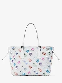 Voyager Large Printed Signature Logo Tote Bag