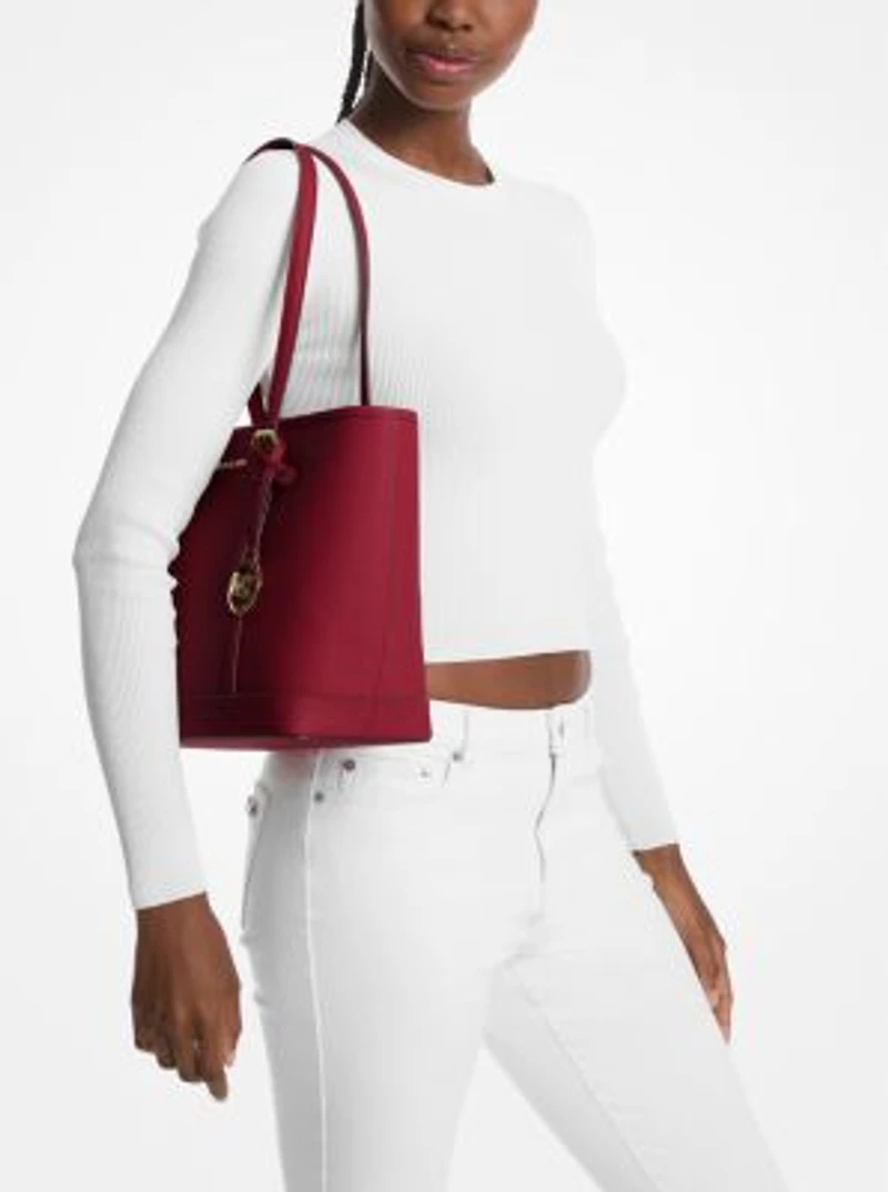 Jet Set Travel Small Saffiano Leather Top-Zip Tote Bag
