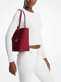 Jet Set Travel Small Saffiano Leather Top-Zip Tote Bag