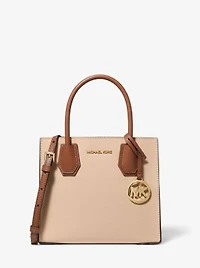 Mercer Medium Two-Tone Pebbled Leather Crossbody Bag
