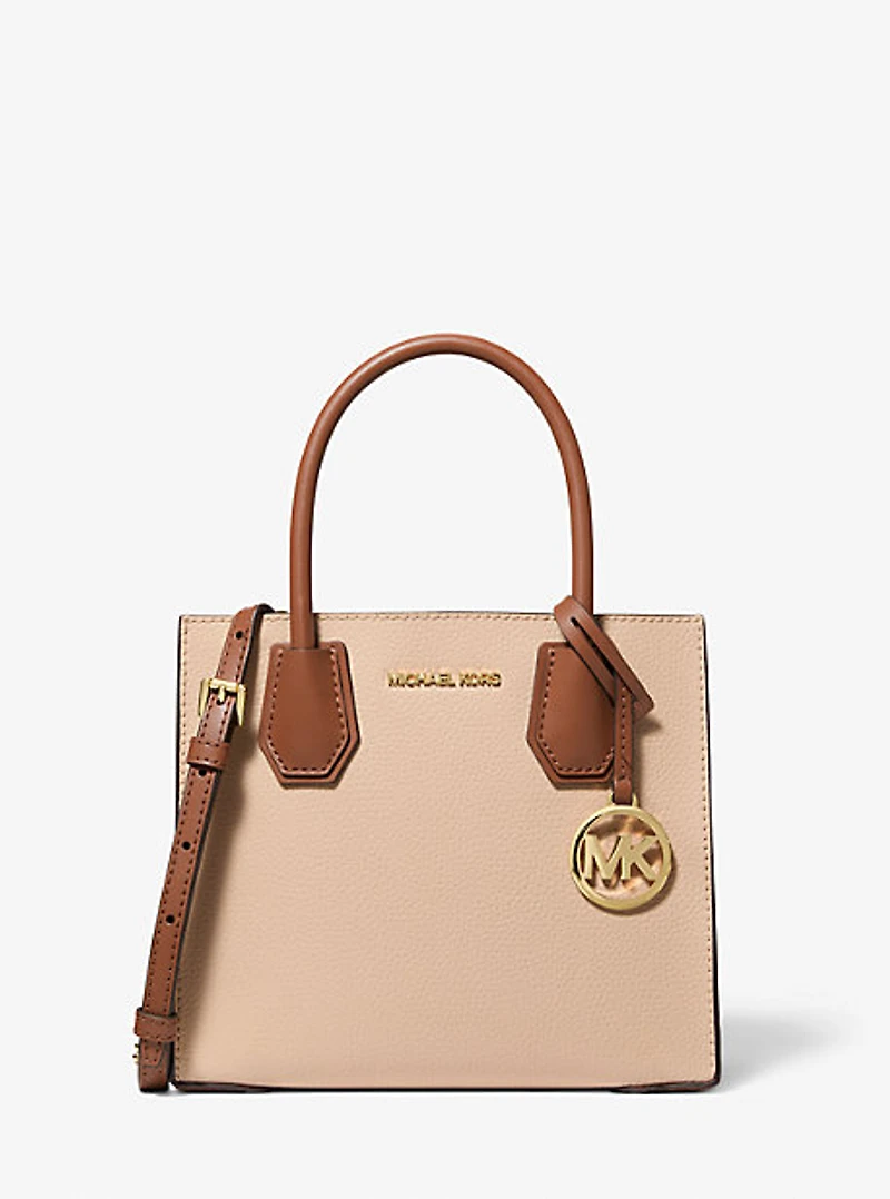 Mercer Medium Two-Tone Pebbled Leather Crossbody Bag