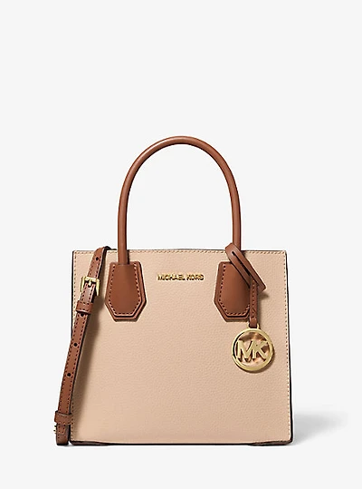 Mercer Medium Two-Tone Pebbled Leather Crossbody Bag