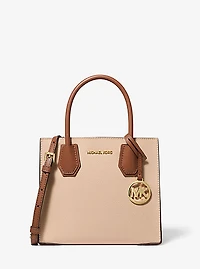Mercer Medium Two-Tone Pebbled Leather Crossbody Bag