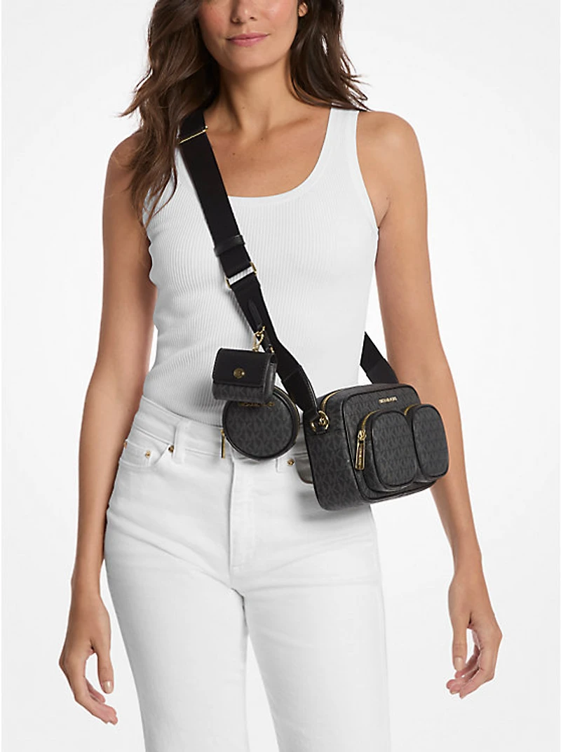 Jet Set Medium Signature Logo Crossbody Bag with Case for Apple Airpods Pro®
