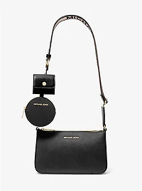 Jet Set Saffiano Leather Crossbody Bag with Case for Apple Airpods Pro