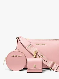 Jet Set Saffiano Leather Crossbody Bag with Case for Apple Airpods Pro