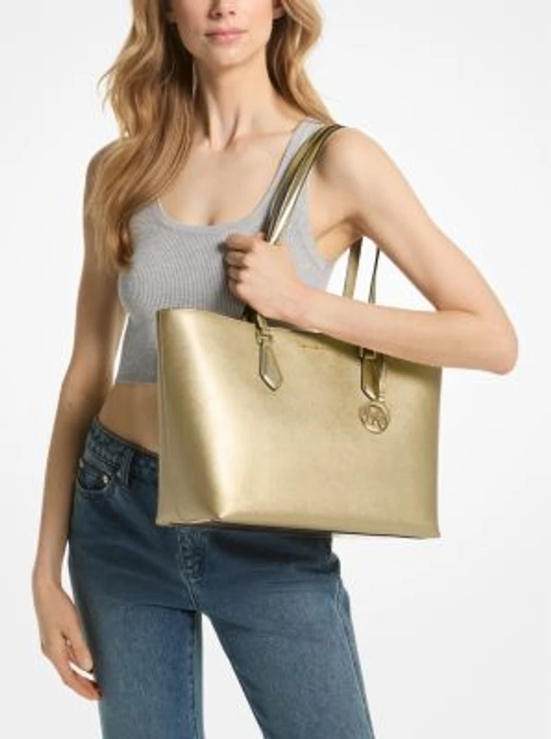 Sheila Large Metallic Tote Bag
